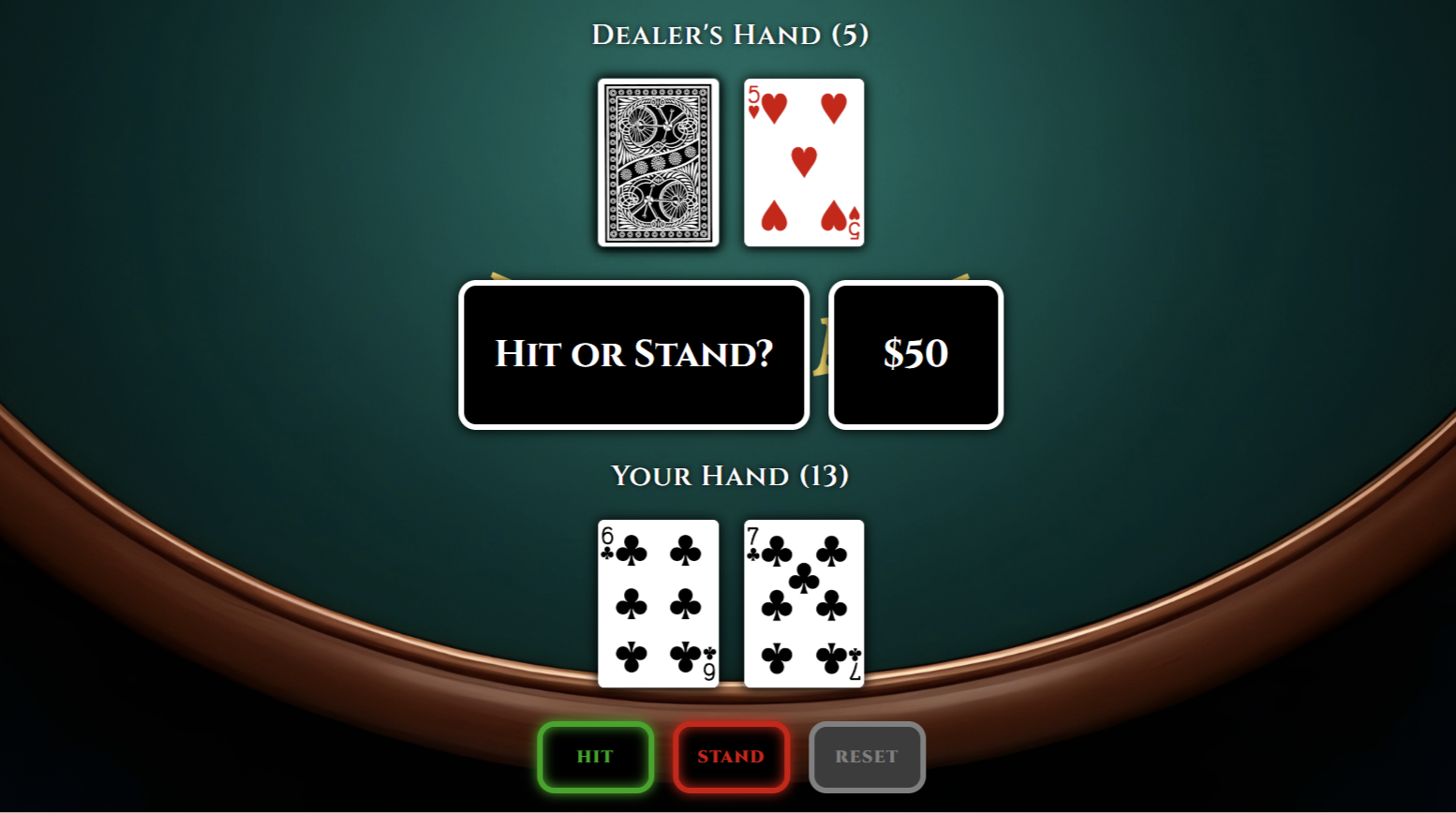 Blackjack app